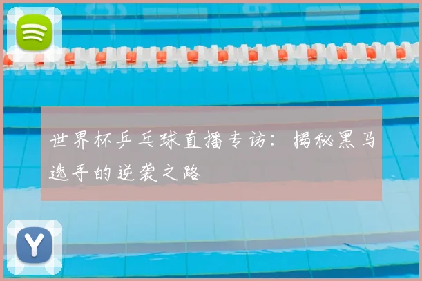 世界杯乒乓球直播专访:揭秘黑马选手的逆袭之路