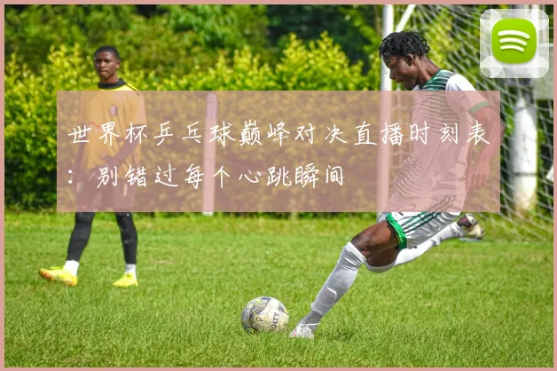 世界杯乒乓球巅峰对决直播时刻表:别错过每个心跳瞬间