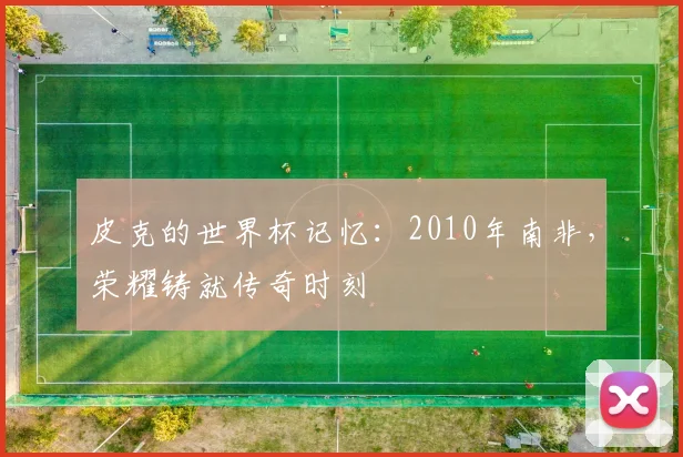 皮克的世界杯记忆：2010年南非，荣耀铸就传奇时刻